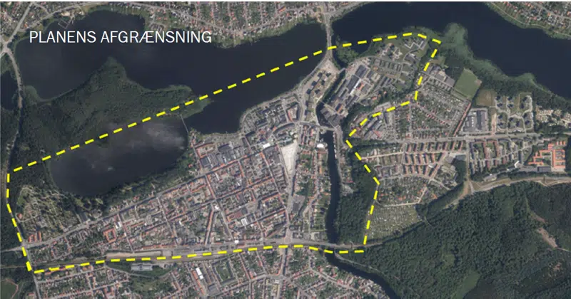 Kort over afgrænsning for planen