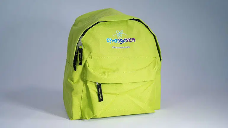 sproggaven rygsæk