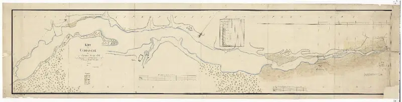 Kort over Silkeborg Langsø jf. Wesenbergs opmåling i 1777