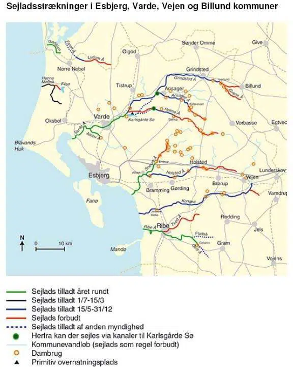 Sejladskort for Ribe Amt