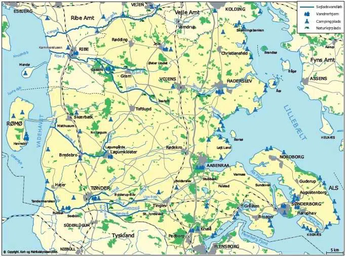 Sejladskort for Sønderjyllands Amt